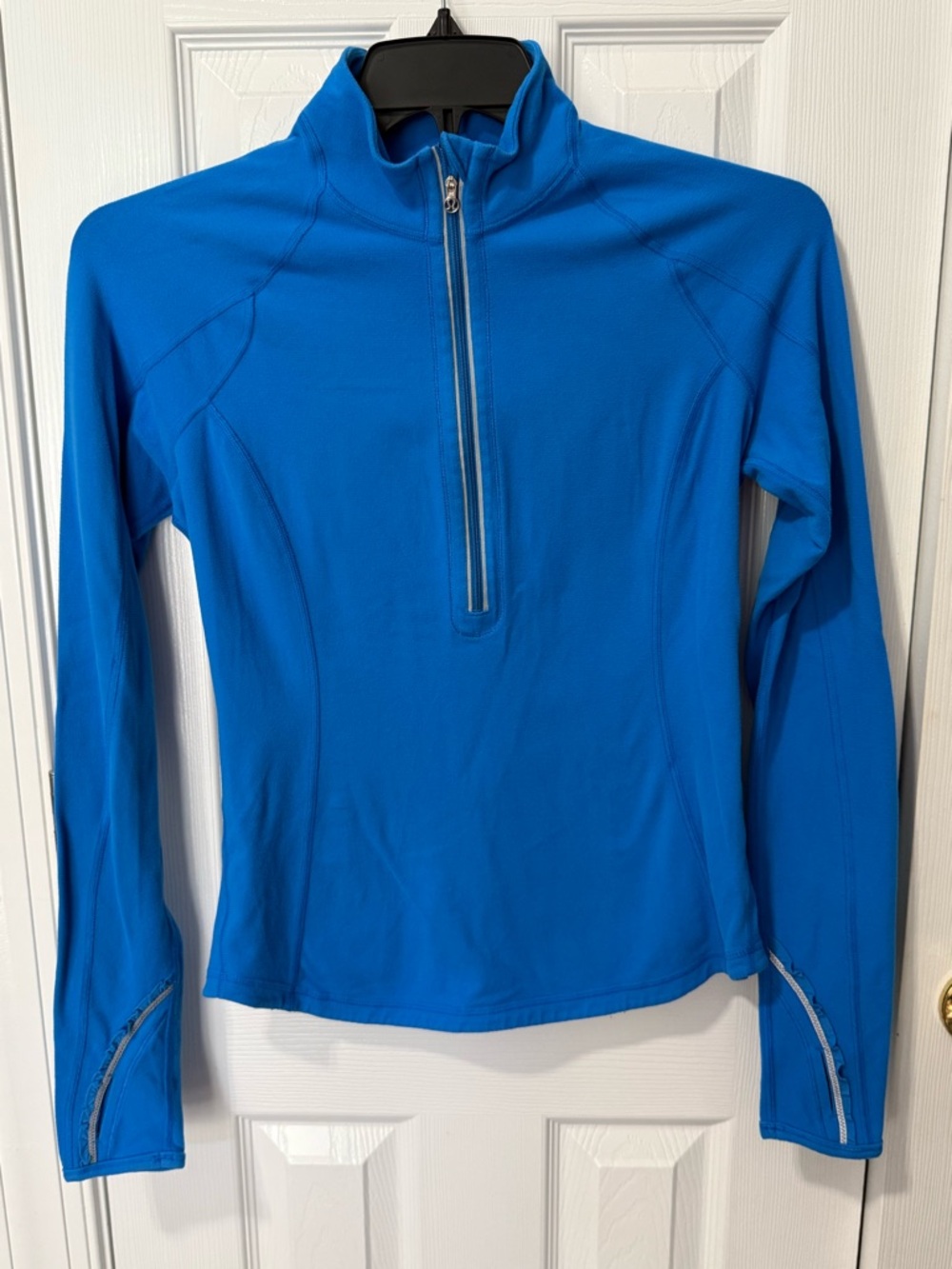 RARE Lululemon ruffle 1/2 zip pullover